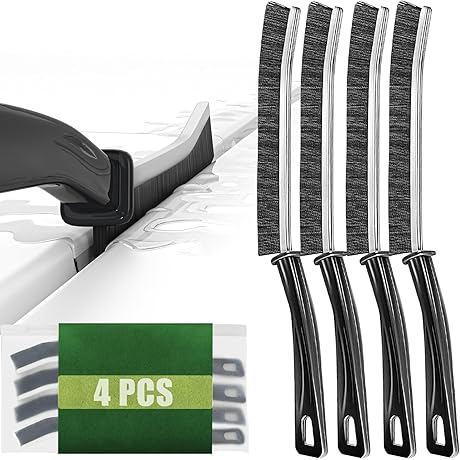Crevice Cleaning Brush Set 4 pcs | Extra Strong & Long Hard...