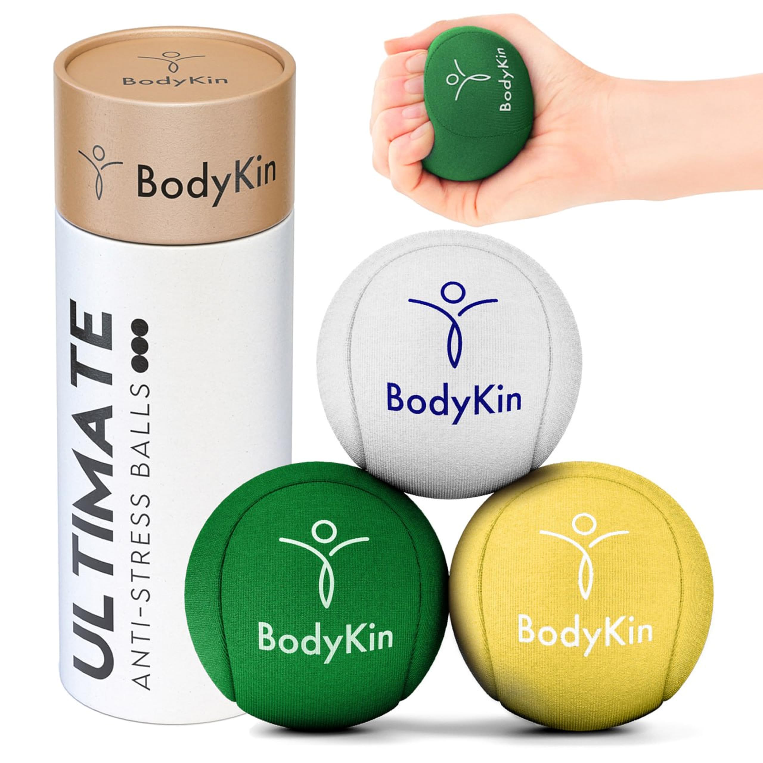 3 palline anti-stress e riabilitazione della mano, palline per bambini e adulti, perfette per ADHD, 3 resistenze