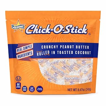 Atkinsons Chick-O-Stick Nuggets Peanut Butter Coconut Candy 8.47oz Bag