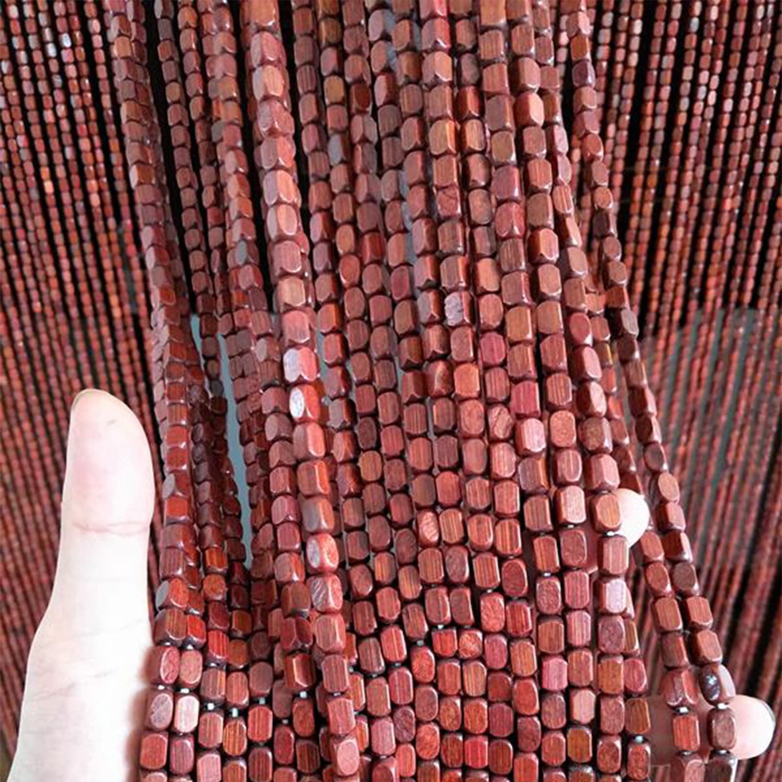 Moustiquaire extérieure 120x220 cm en perles de bambou véritable