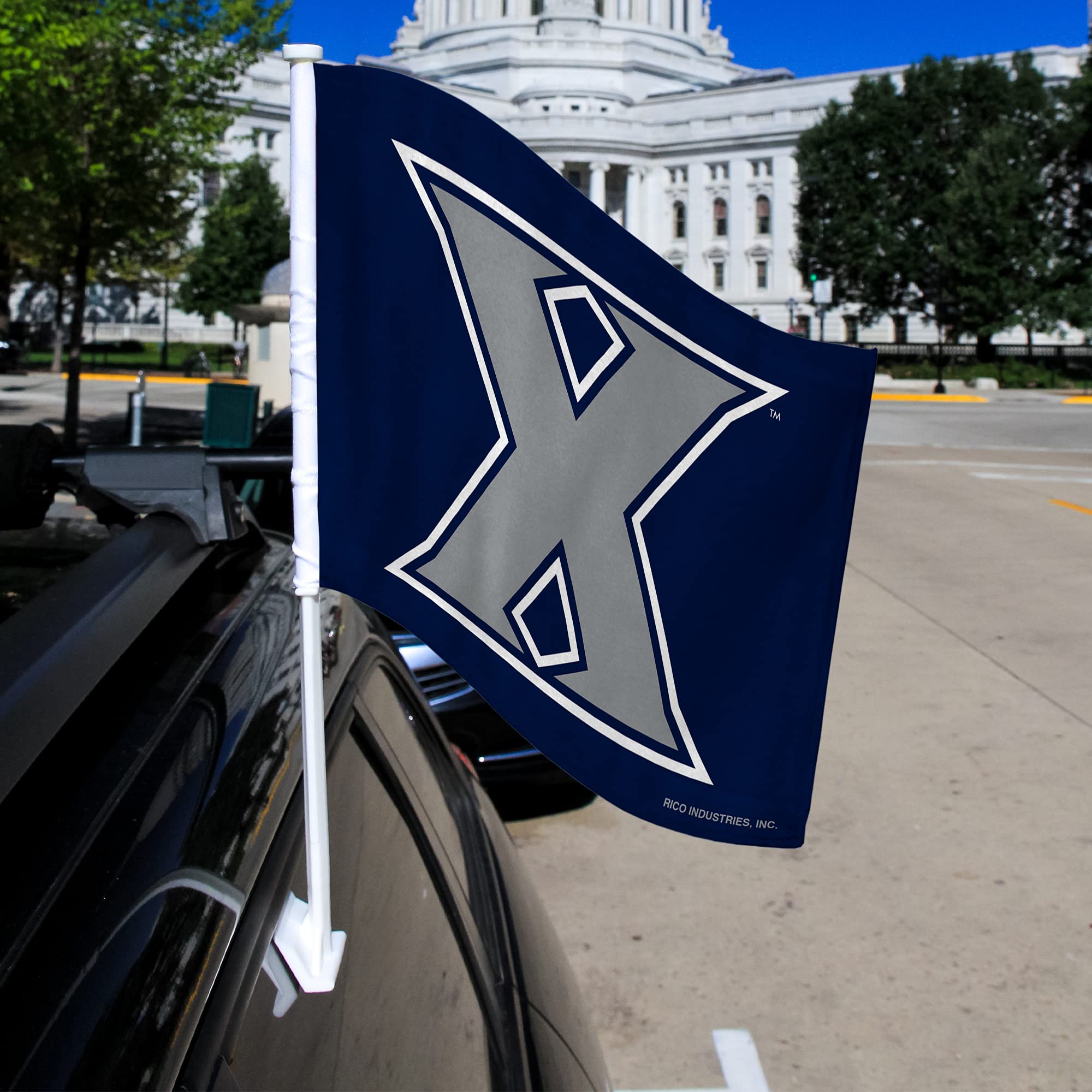 Rico Industries NCAA Xavier Musketeers Standard Double Sided Double Sided Car Flag - 16