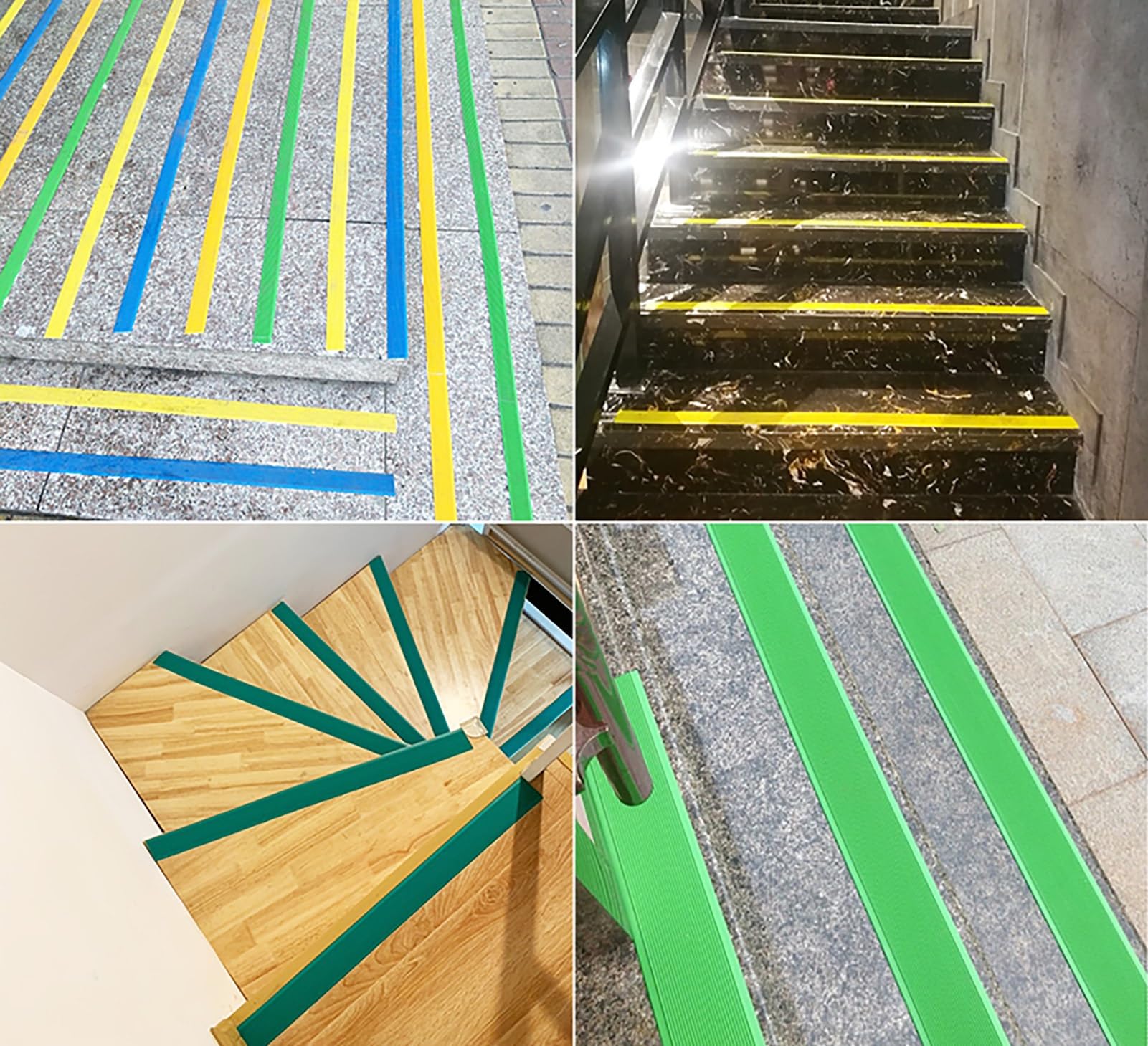 Genérico Tiras Antideslizantes para escalones - Recubrimiento de plástico Autoadhesivo para Pisos Inclinados Seguros, Borde Suave y Plano, 2 m (6,6 pies) de Largo, Color Negro - Mejora la Seguridad y