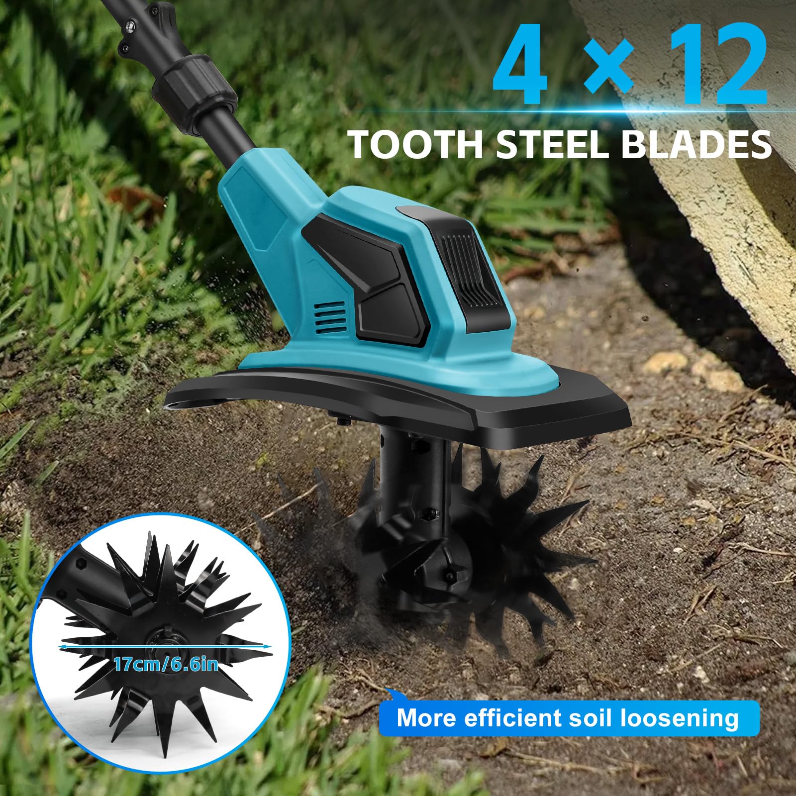 Motobineuse Électrique sans Balais 550W Compatible Makita 18V Batterie Pliable 32cm 18cm