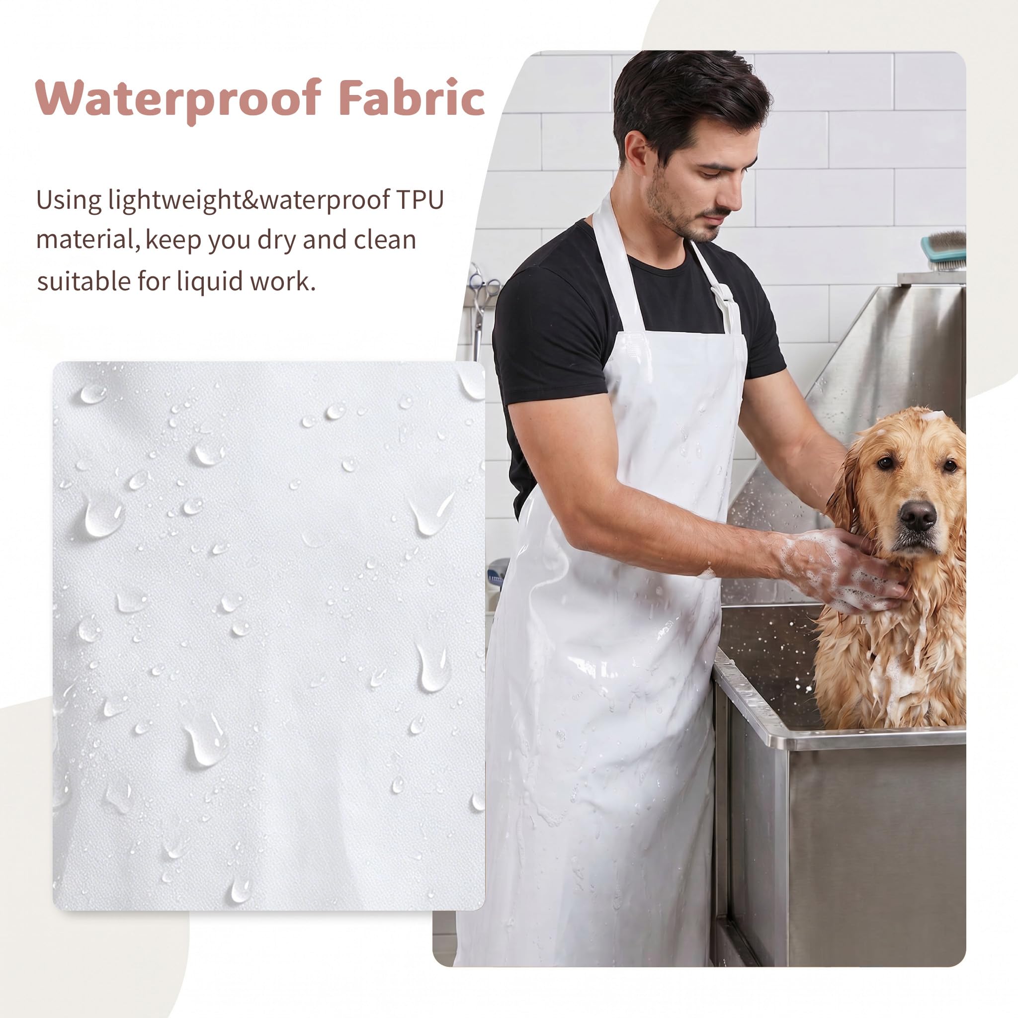 Nanxson Unisex Schürze TPU geruchlos umweltfreundlich Wasserdichte verstellbare Nackenschulter Leichte Arbeisschürze CF3148