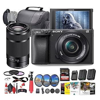 SONY - SONY α6400 E55-210mm F4.5-6.3OSS Amazon.com : Sony a6400 Mirrorless Camera with 16-50mm Lens
