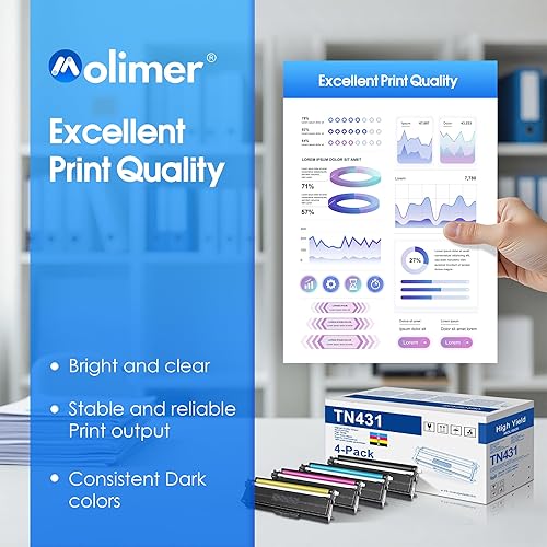 Miniatura 4 de TN431 TN-431 - Cartuchos de tóner compatibles con TN431BK TN431C TN431Y TN431M, repuesto para Brother TN431 TN433 MFC-L8900CDW HL-L8360CDW