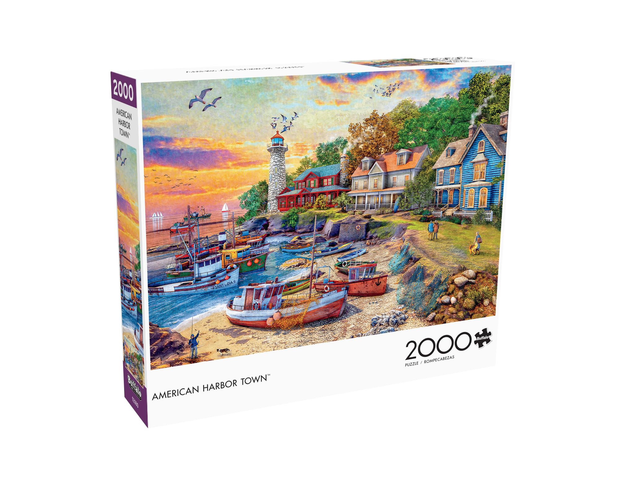 Buffalo Games - American Harbor Town - 2000 Piece Jigsaw Puzzle, Multicolor - Image 3