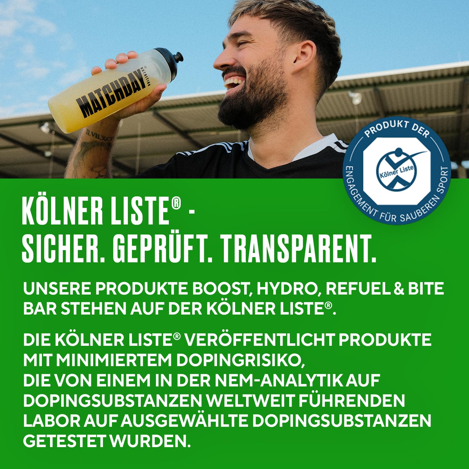 MATCHDAY NUTRITION BOOST für Fußballer I ATP Booster I Sportler-Getränk mit Aminosäuren und Kohlenhydraten I 20 Portionen für mehr Schnellkraft, Explosivität & Ausdauer