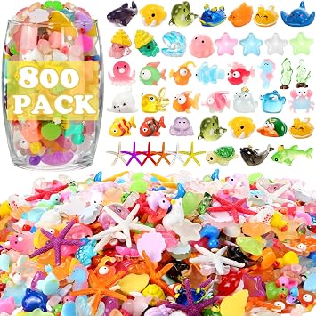 Barydat 800 Pcs Mini Resin Animals Figures Bulk Miniature Garden Accessories for Pranks Hide Party Gift Duck Tiny Resin for Crafts Micro Landscape Plant Pots DollhouseStylish