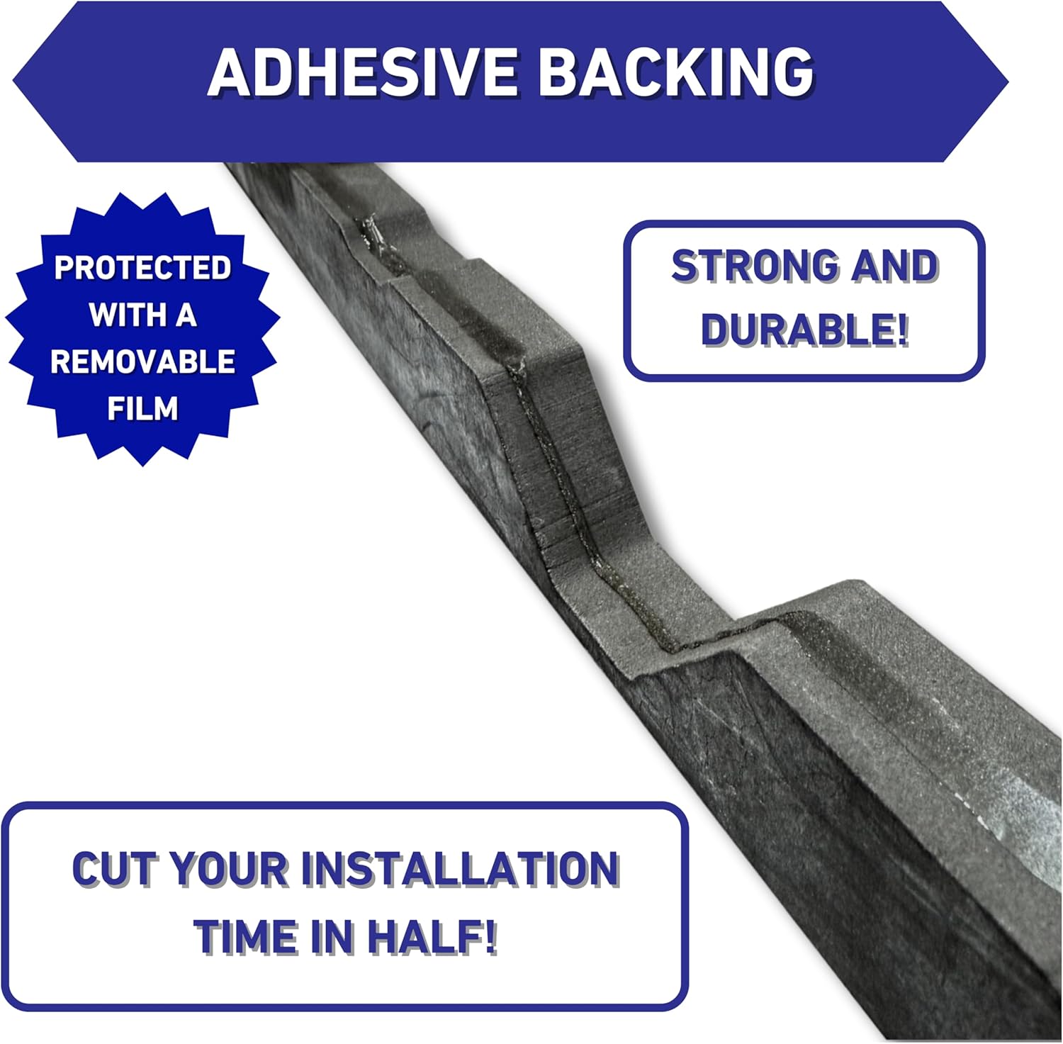 EAGLE 1 Ridge Vent/Foam Closure Pre-Cut Strips with Adhesive - 3 FT Long/R-Panel and AG-Panel, Inside or Outside - Multi-Pack (R-Panel-Outside / 4)