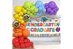 Preschool Graduation Decorations Kit - Rainbow Kindergarten Decorations for Graduation & Backdrop...