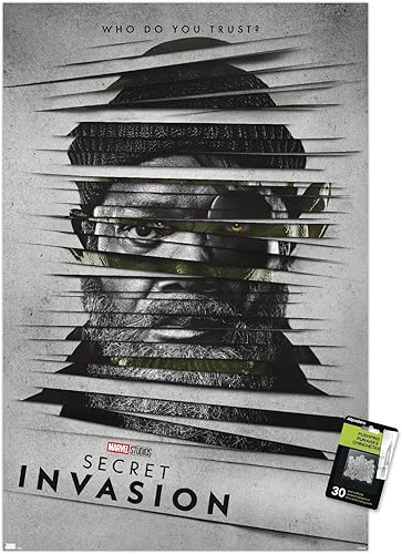 Marvel Secret Invasion - Póster de una hoja con pasadores de presión de Nick Fury