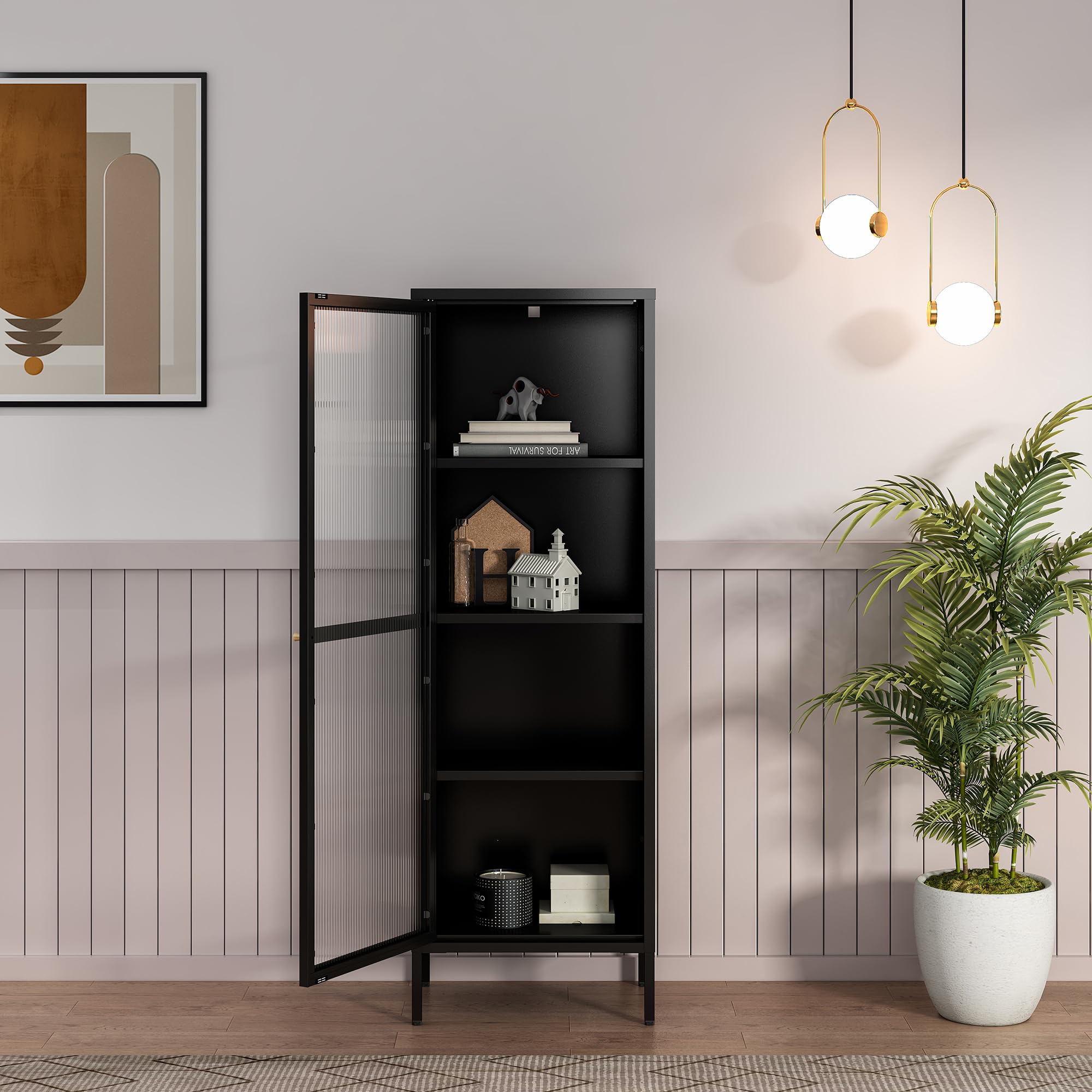 Metalen Vitrinekast Zwart 180 cm Kopen Metalen Vitrinekast Zwart 180 cm Kopen