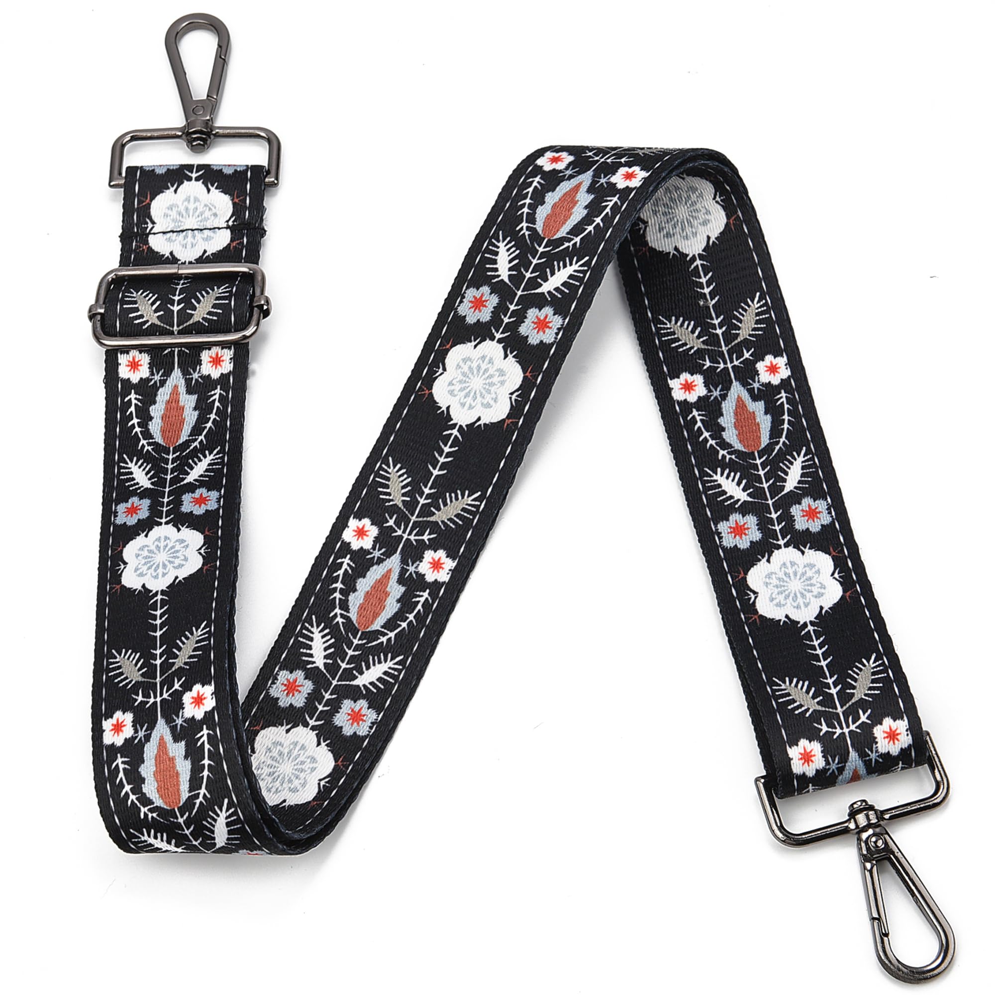 Purse Strap Gold Hardware Replacement Crossbody Bag Strap, Wide Adjustable Shoulder Strap