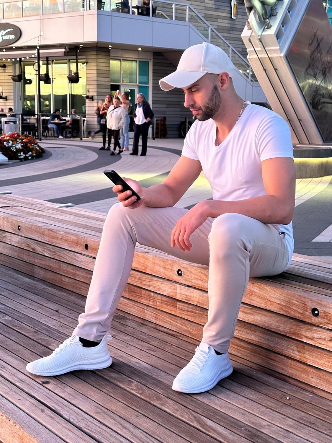 Men's Sweatpants (Avg & Tall) Luxury Fit - Made in Turkey Athletic Sweat Pants for Tall Men with Zipper Pockets - Image 4