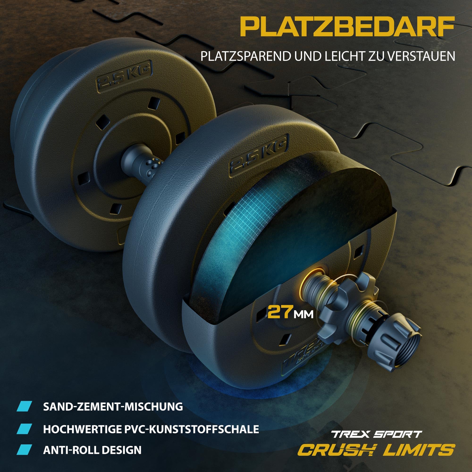 KOMFOTTEU Hantelset 4 In 1 - Verstellbare Gewichte Für Zuhause | Inkl. Zubehör