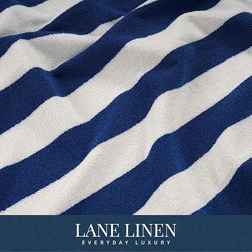 Miniatura 4 de LANE LINEN Paquete de 2 toallas de playa de gran tamaño, 100% algodón, toalla de playa extra grande, toallas de piscina altamente absorbentes para