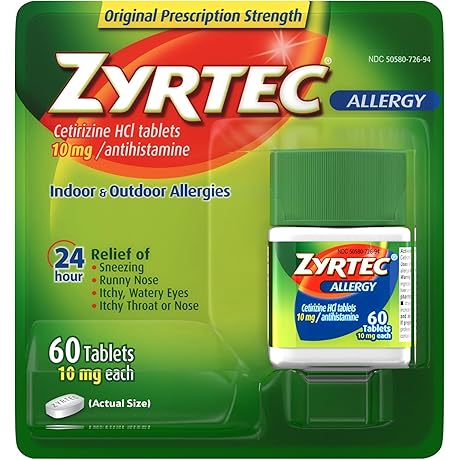 Zyrtec 24-Hour Anti-Allergy Relief: Relief from Allergies Indoors and Out