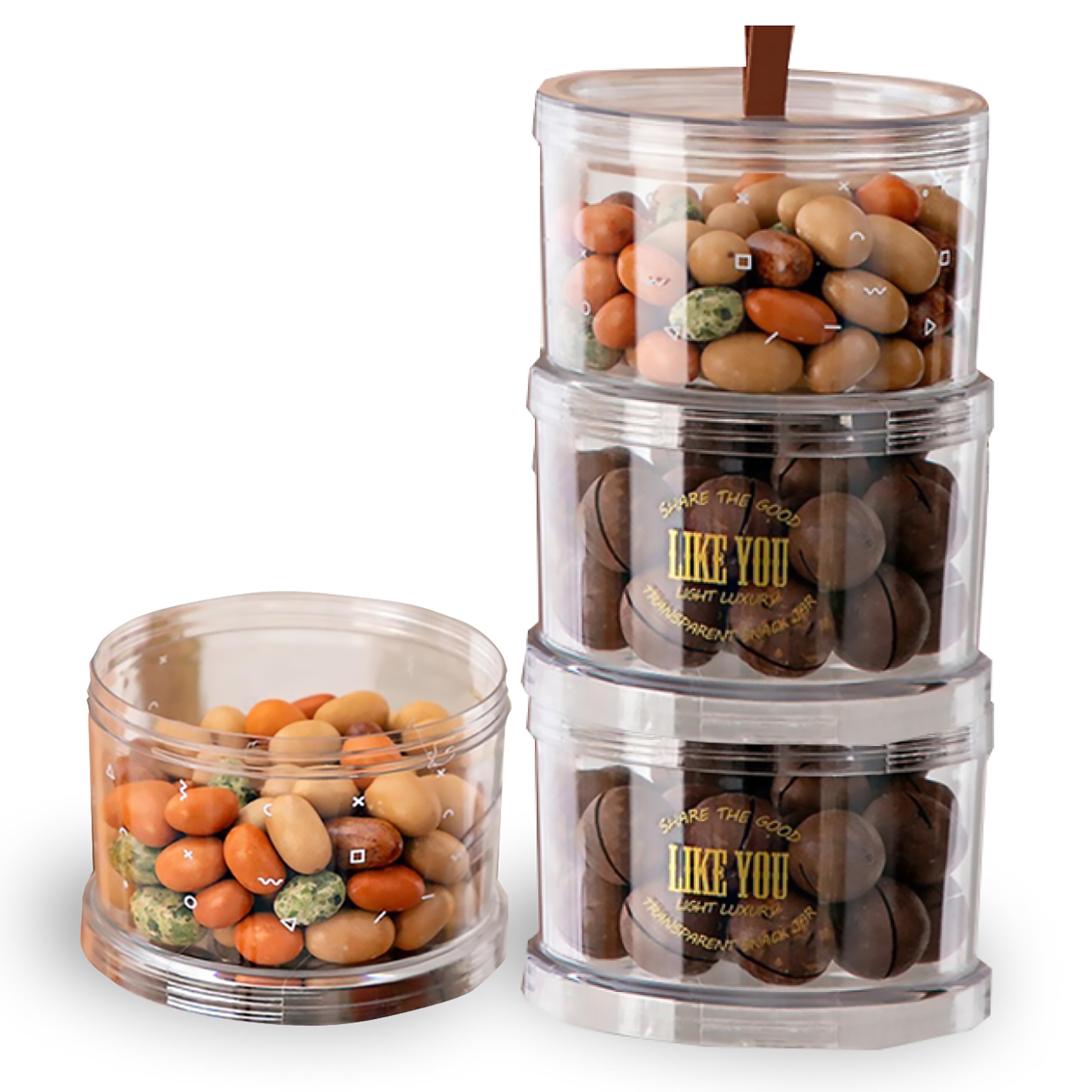 Stackable Snackers Snapklik.com : Skywin Stackable Snack Containers, 3 Layer Stackable ...