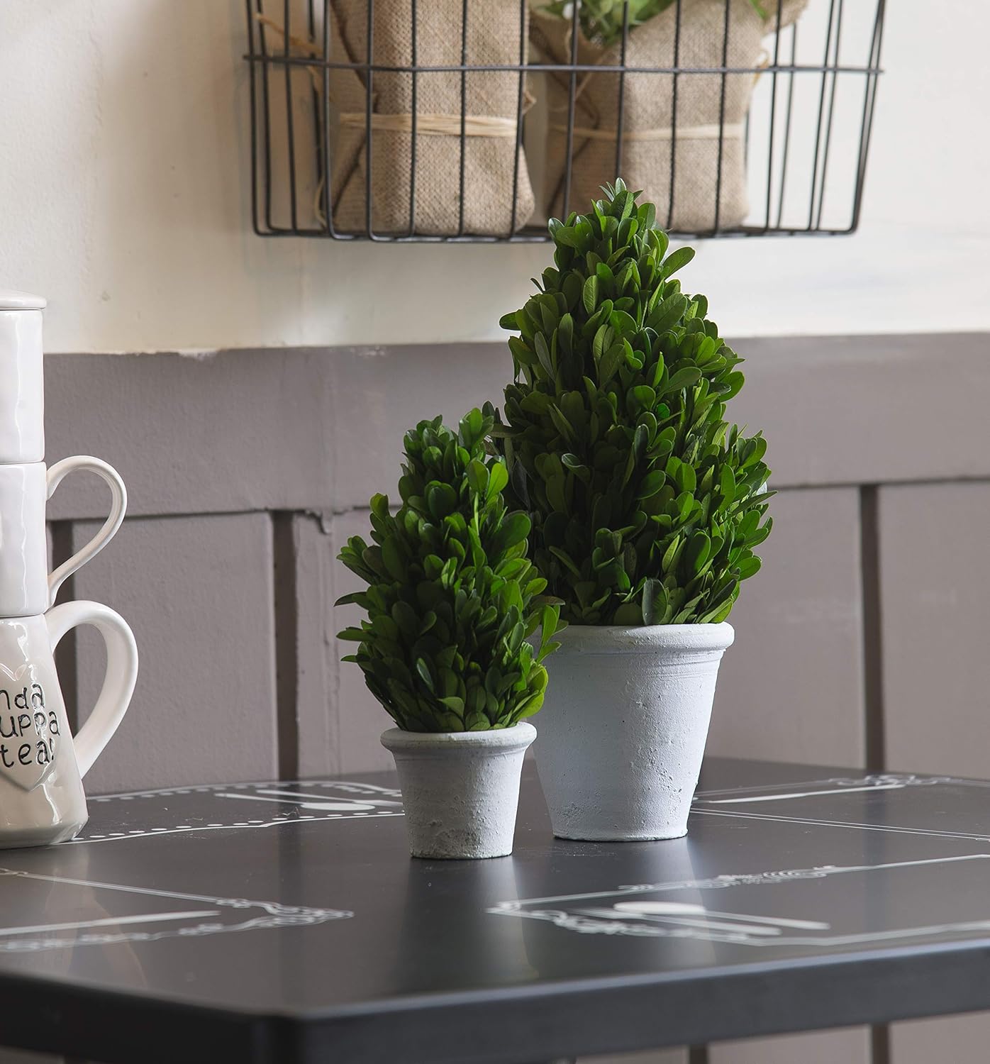 Creative Co-Op Boxwood Topiary in Clay Pot, Large : Home & Kitchen