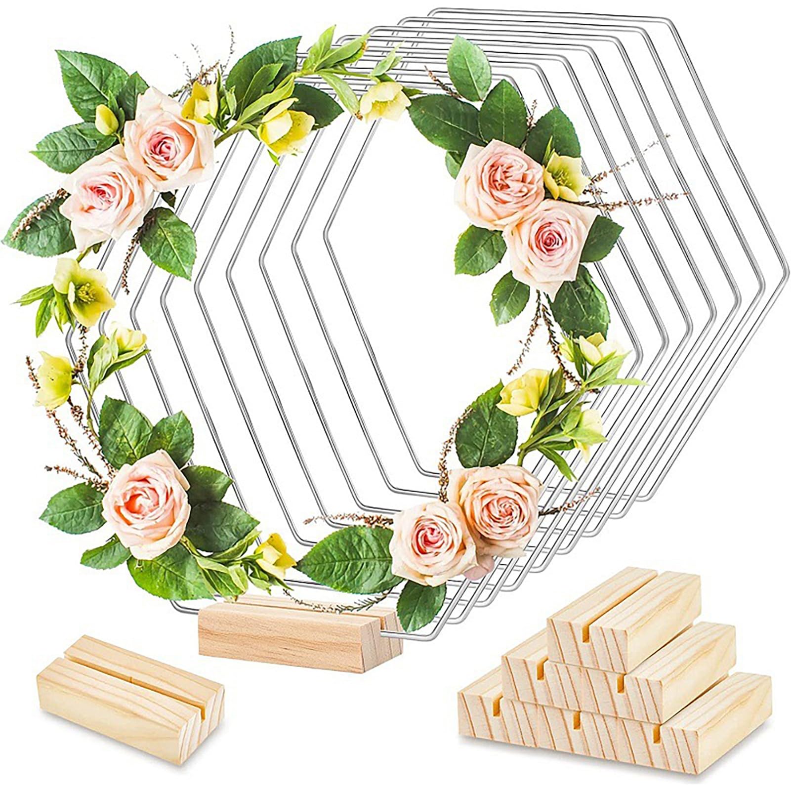Reheyre 1 set bloemen hoepel krans, metalen