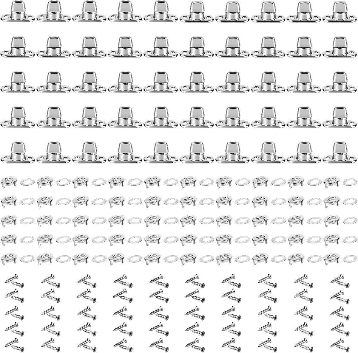 50 Set Grade Twist Lock Fasteners Turn Button with Eyelet and Stud | Marine Grade Twist Lock Fasteners Mounting Screws for Canvas Marine Boats Sailboats Fastener Turn Buttons