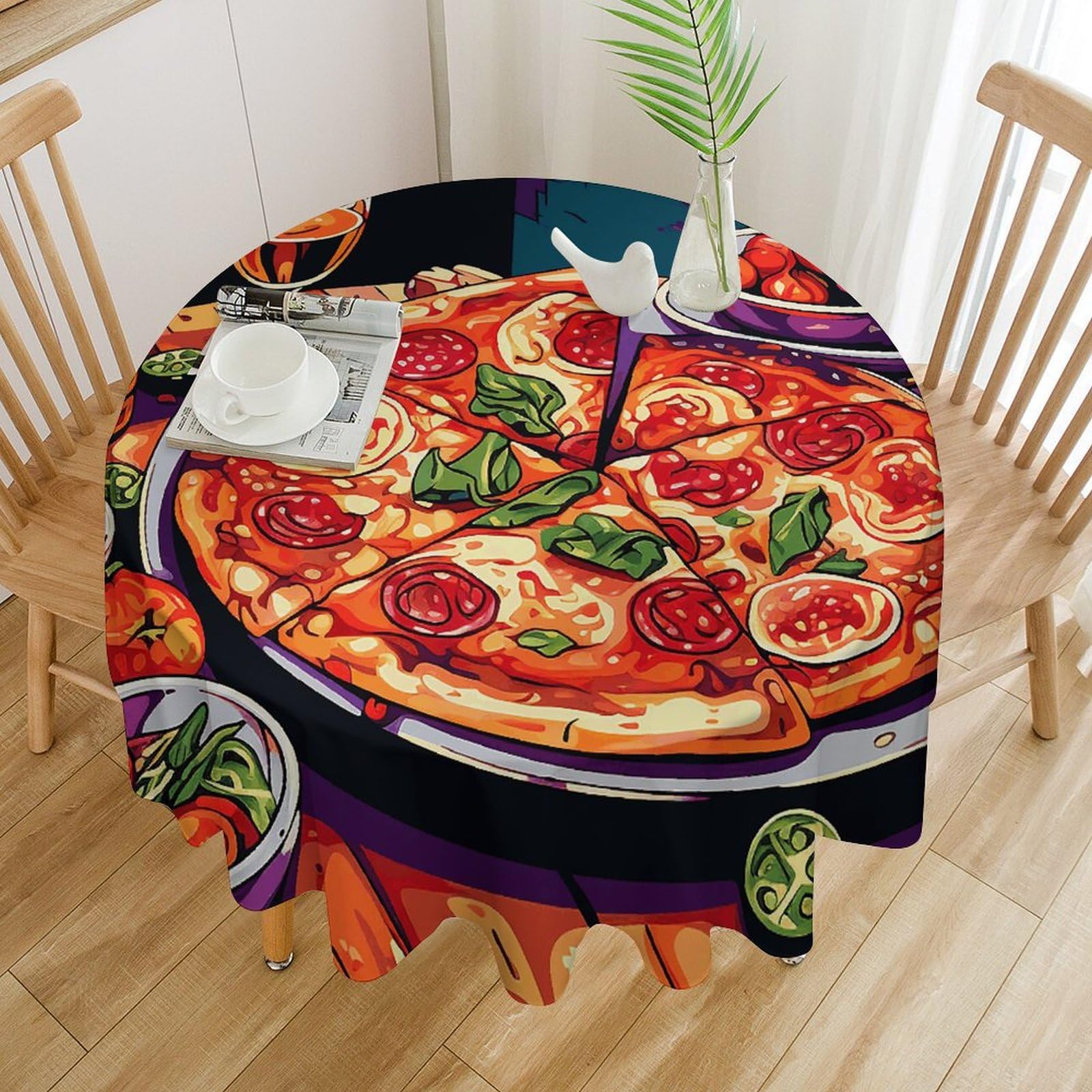 Nappe de table ronde imperméable 152 cm de qualité supérieure banquet
