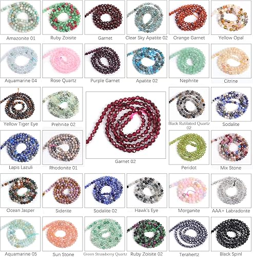 Miniatura 5 de VIVANILLA Cuentas de cortina redondas redondas sueltas con microláser de 0.118 pulgadas (0.118in) para hacer joyas, calidad AAA de 15.5 pulgadas