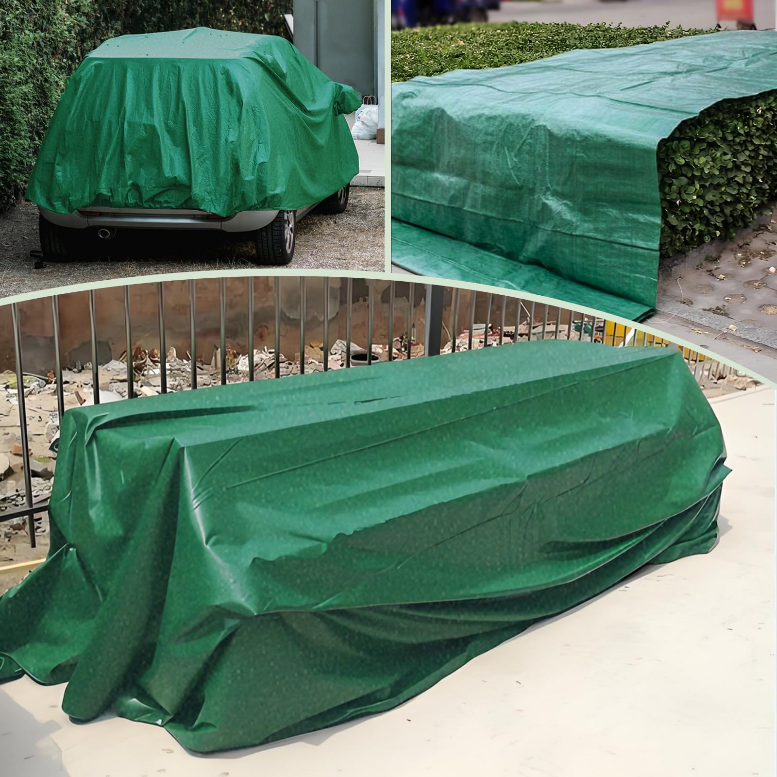 Bâche Imperméable 3x4 M 140 G/m² PE Anti-UV Avec Œillets Aluminium – Couverture Extérieure Jardin, Piscine, Voiture, Bois, Bateaux