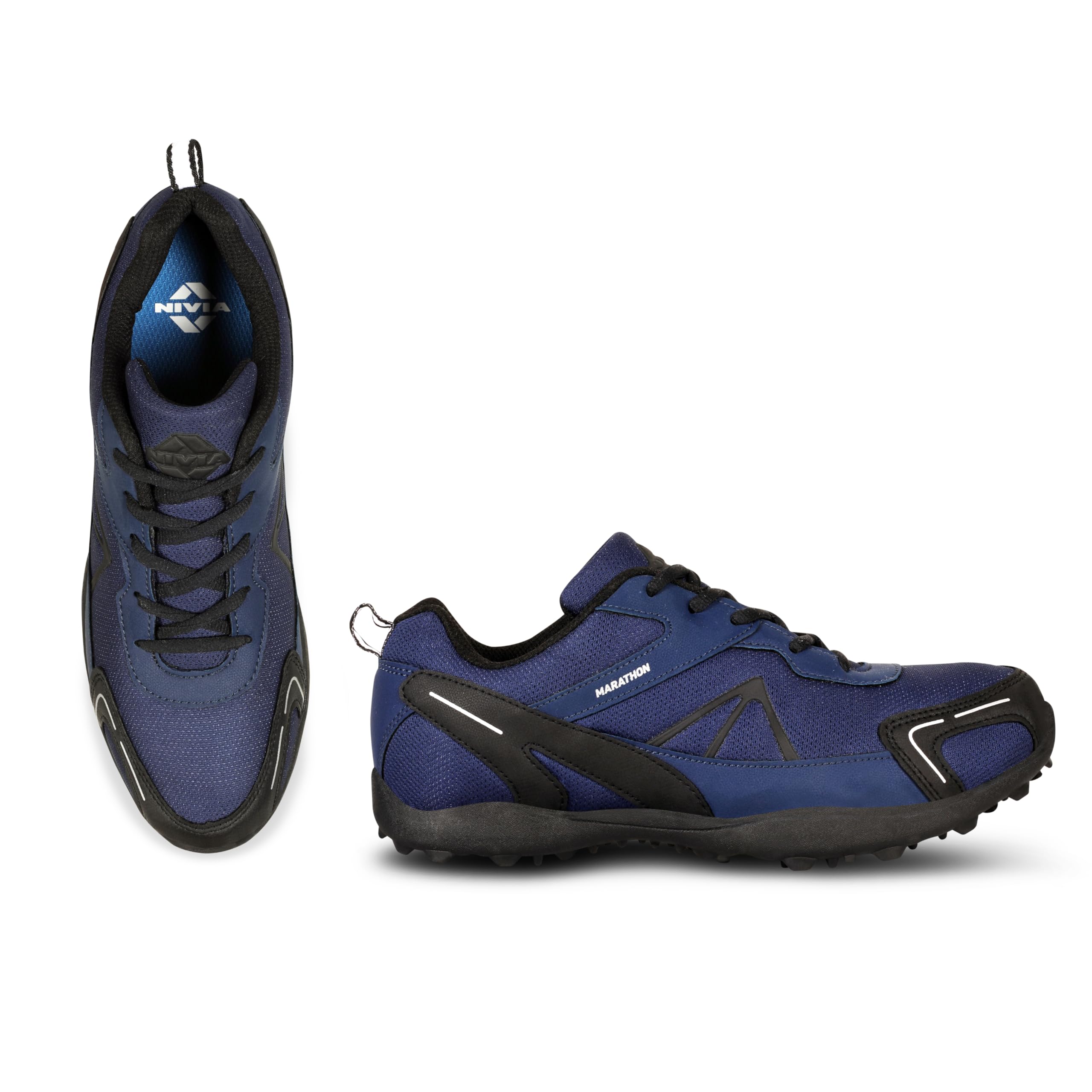 Nivia Marathon Running Shoes for Men | Push Beyond Limits | Dominate Every Distance | Designed for Endurance, Crafted for Champions | Running Sports Shoes (Navy/Black) Size Uk-08 (B07JHXYXMN) Amazon Price History, Amazon Price Tracker