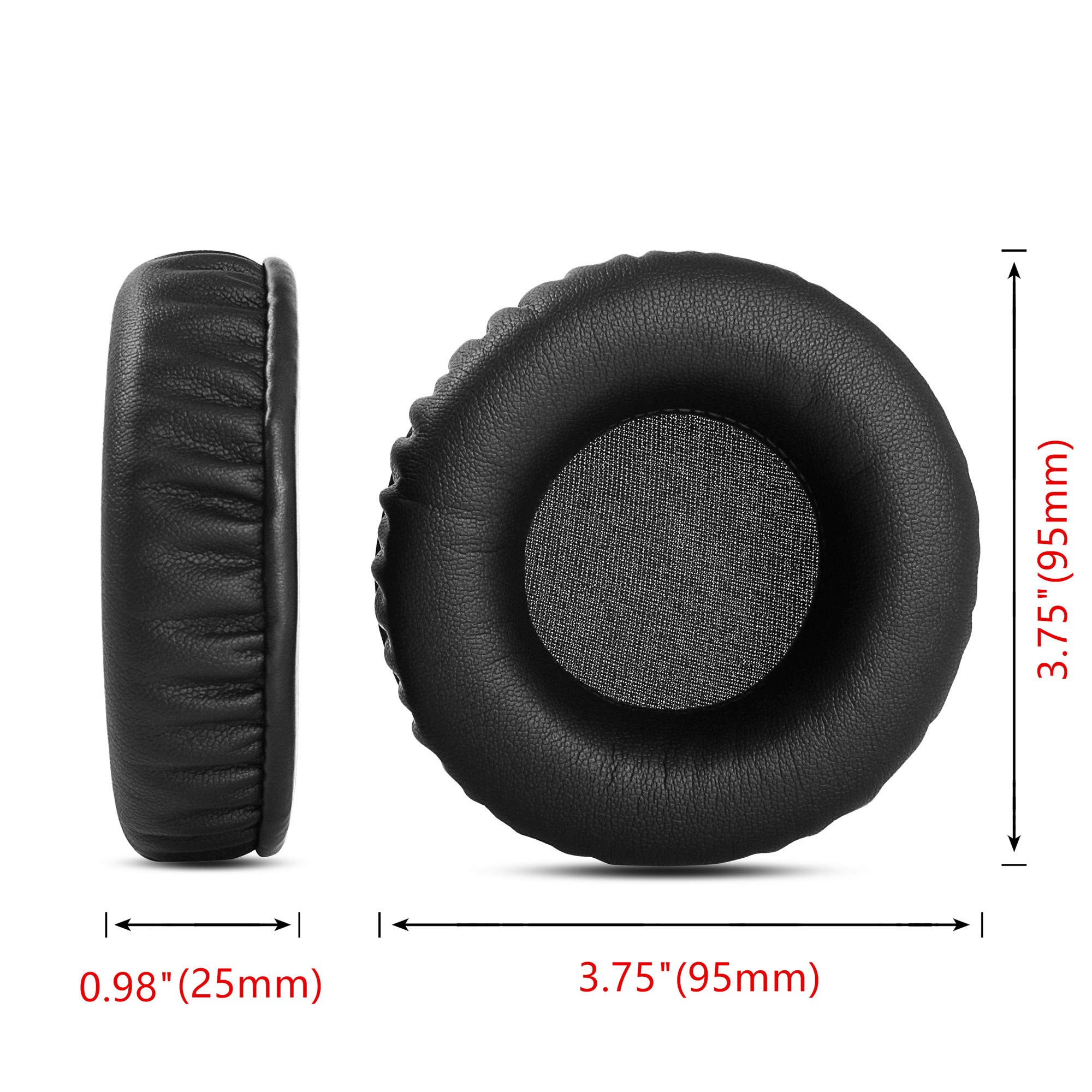 Sony MDR-RF811RK Ersatz-Ohrpolster | Schwarz, Weiches Kunstleder | Mehr Komfort Für Deine Kopfhörer
