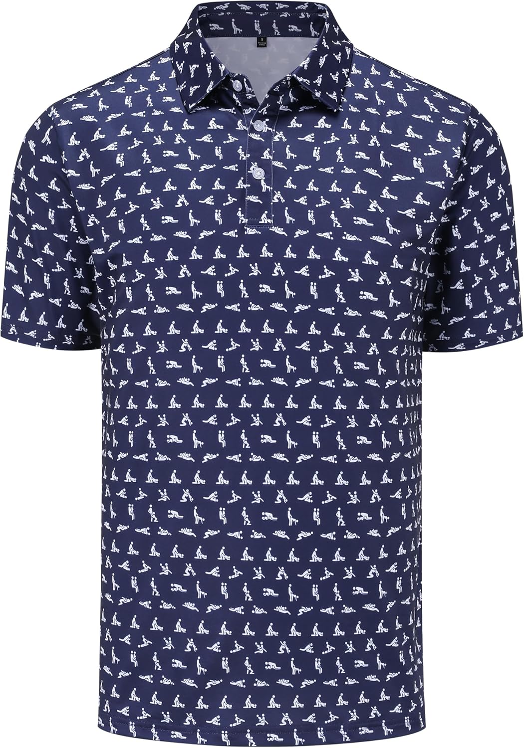 Mens Golf Polo Shirts Short Sleeve Performance Moisture Wicking Dry Fit Casual Print Funny Golf Polo Shirts for Men - Image 2