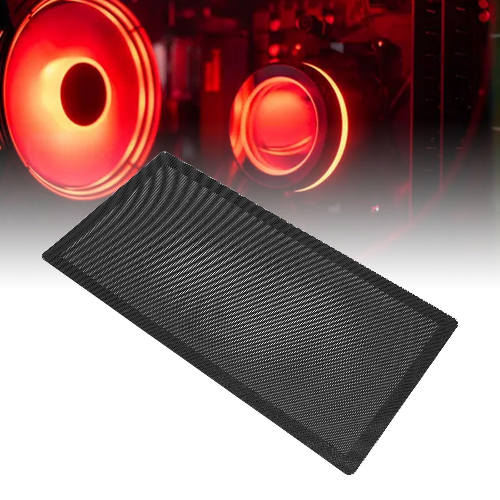 10 Stück Lüfter-Staubfiltergitter, magnetische Staubfilterschutzabdeckung für PC-Gehäuse, PVC-Filtergitter mit kleiner Maschenweite und weichem Magnetrahmen für