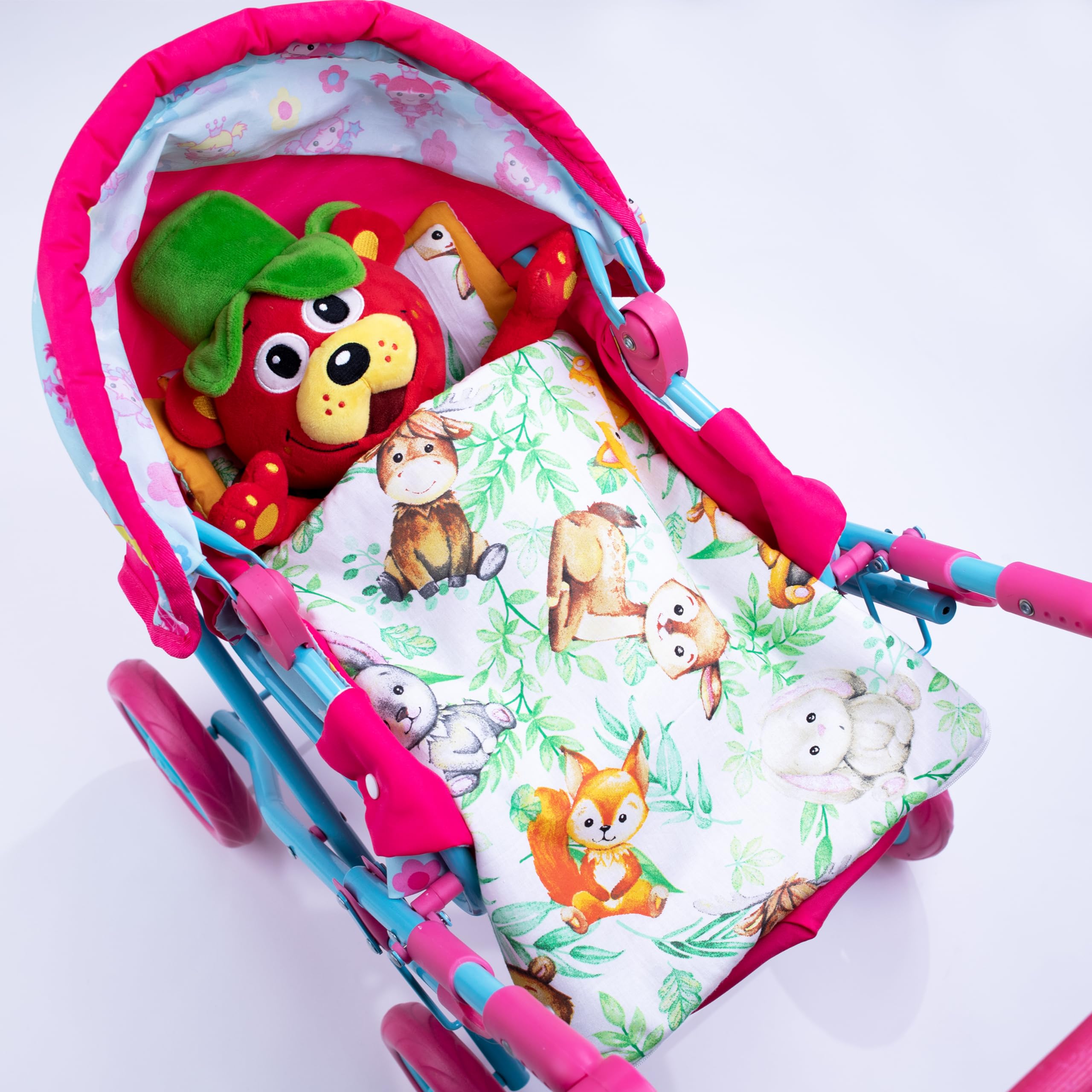 Nid De Portage Pour Poupée Jusqu'à 48 Cm – 2 En 1 Sac De Transport Et Lit Douillet – Coton Doux, Motifs Animaux