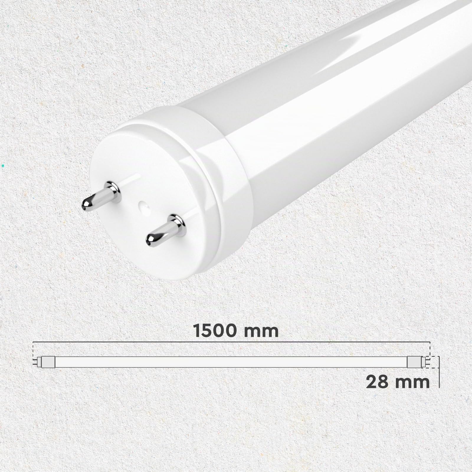 5 Tubi LED 20W 150cm T8 G13 Chip CREE con Starter 2100 Lumen Garanzia 6 Anni - Luce Naturale 4000K Alta Luminosità 105 lm/W - Materiale Nano Plastic Sostituzione Neon per Soffitto Garage Negozio