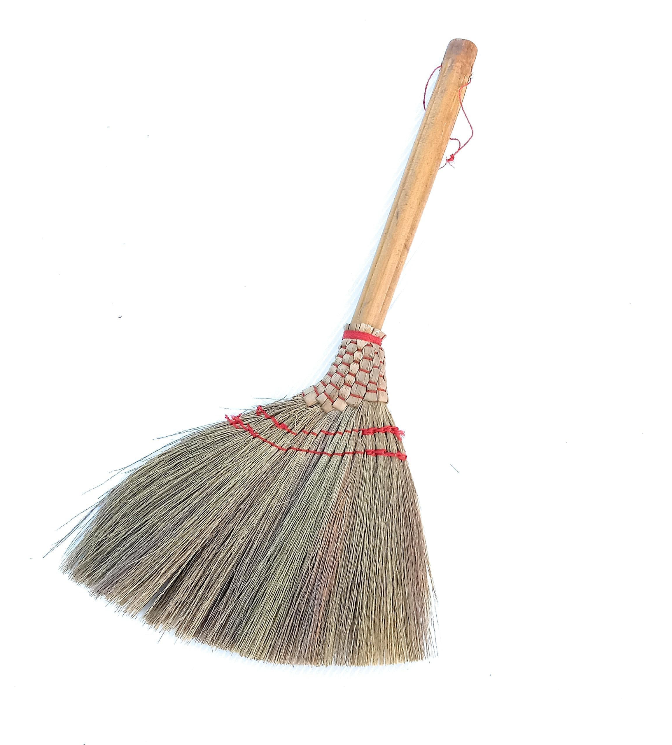 SN SKENNOVA 13 inch of Handmade Small Duster Brush Broom by SN Skennova - Eco-Friendly, Lightweight, and Versatile Cleaning Tool for Floor, Sofa, Car,