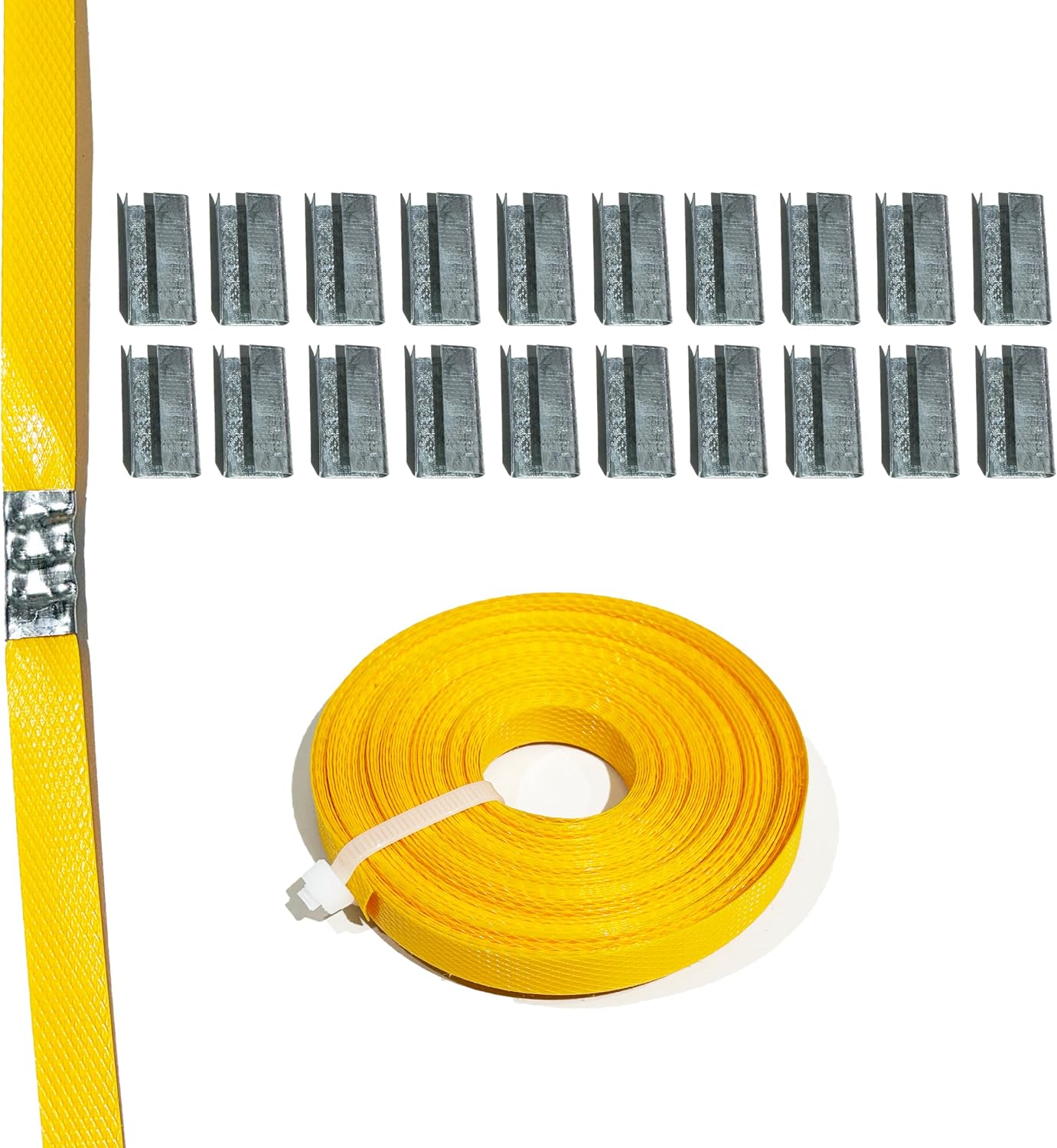 Polypropylene Packaging Bundle: 1/2" 33ft Roll + 20 Heavy Duty Seals - Secure & Versatile Solution for Shipping and Storage (1 Pallet)