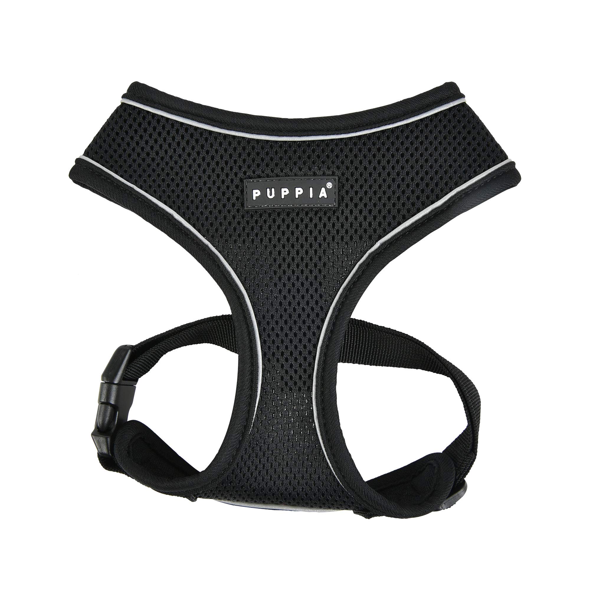 Puppia Soft Harness Pro Dog Harness, Black, L