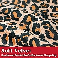Vista 71 de Jorbest Almacenamiento de puf de animales de peluche, bonita construcción para niños y adultos, fundas de terciopelo de lujo para puf solo sin