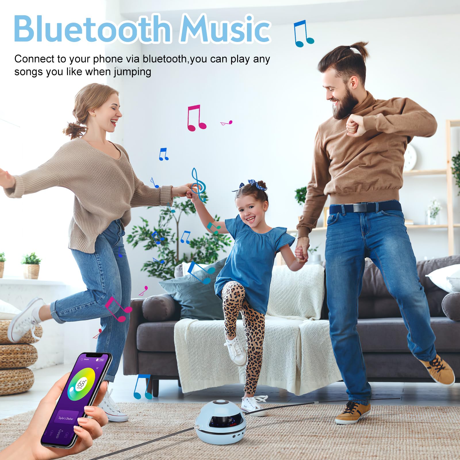 Corda per saltare elettronica, Smart Jump Rope Machine con telecomando, macchina per saltare Bluetooth