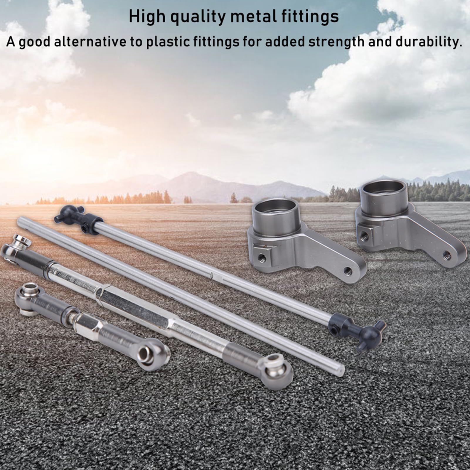 Zestaw zespołów przekładni przedniej i tylnej Mavaol pasujący do modelu ciężarówki wojskowej z naczepą FJ45 (Titanium color MN-023T)