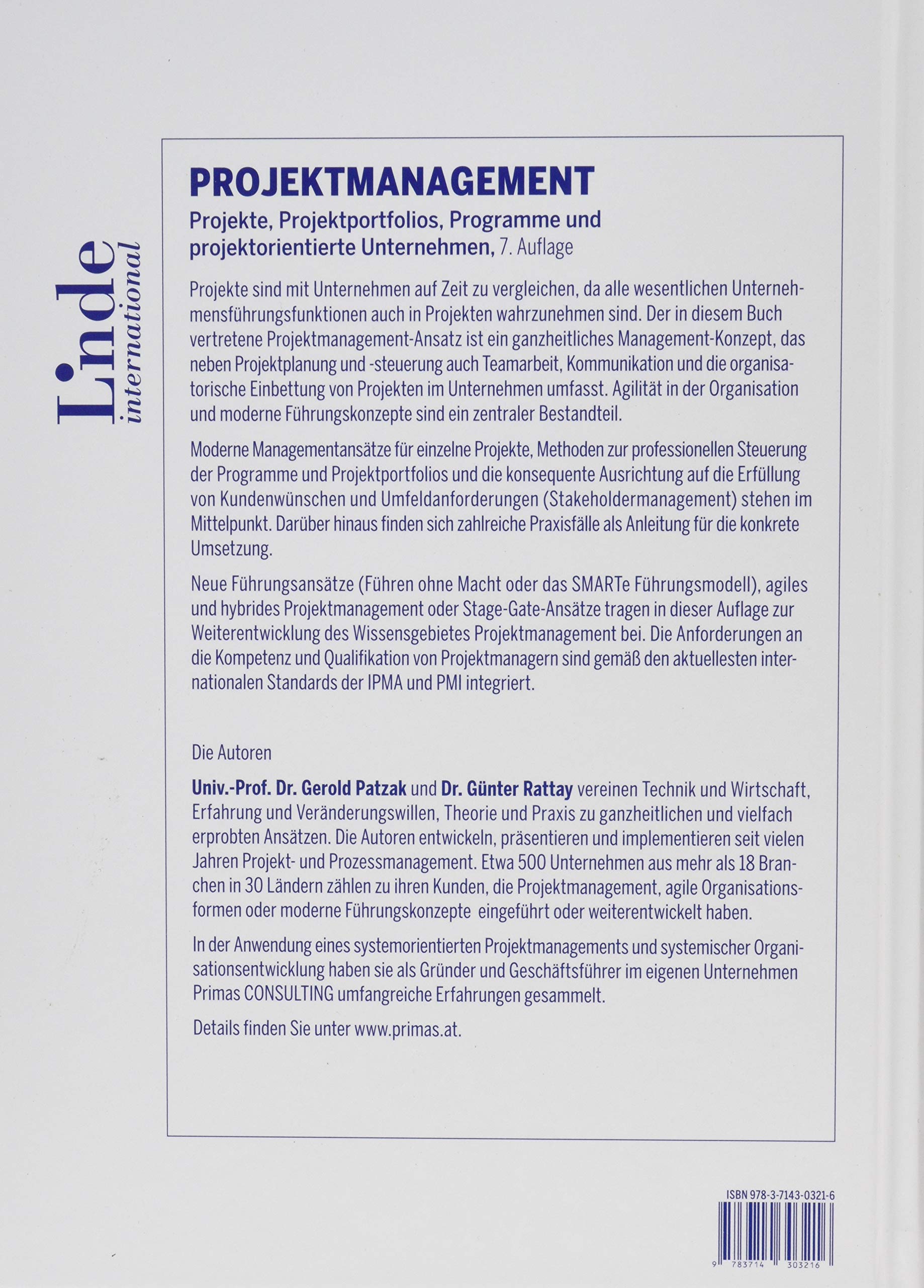 Projektmanagement: Projekte, Projektportfolios, Programme und projektorientierte Unternehmen (Linde Lehrbuch)