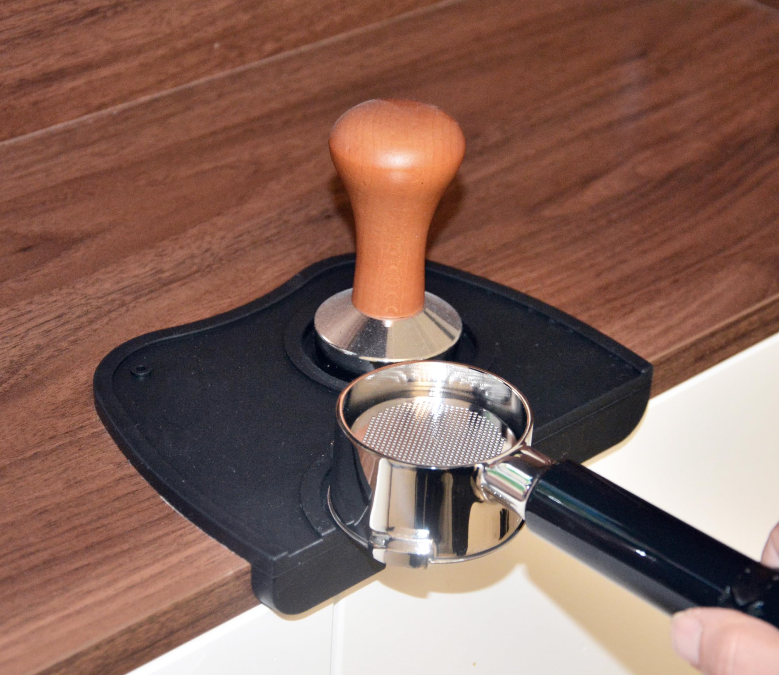 IAOSEN Tapete de gel de silicona para café, tapete de silicona espresso de 6.9 x 4.9 pulgadas, almohadilla de silicona para barista, herramienta de barista, hogar, cocina, bar, cafetería