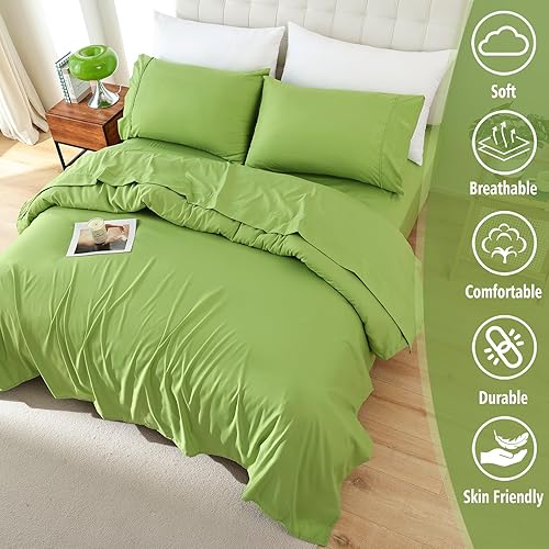 Miniatura 2 de Whitney Home Textile - Juego de sábanas tamaño King, sábanas de microfibra suaves de hotel tamaño King, bolsillo extra profundo, juegos de sábanas y