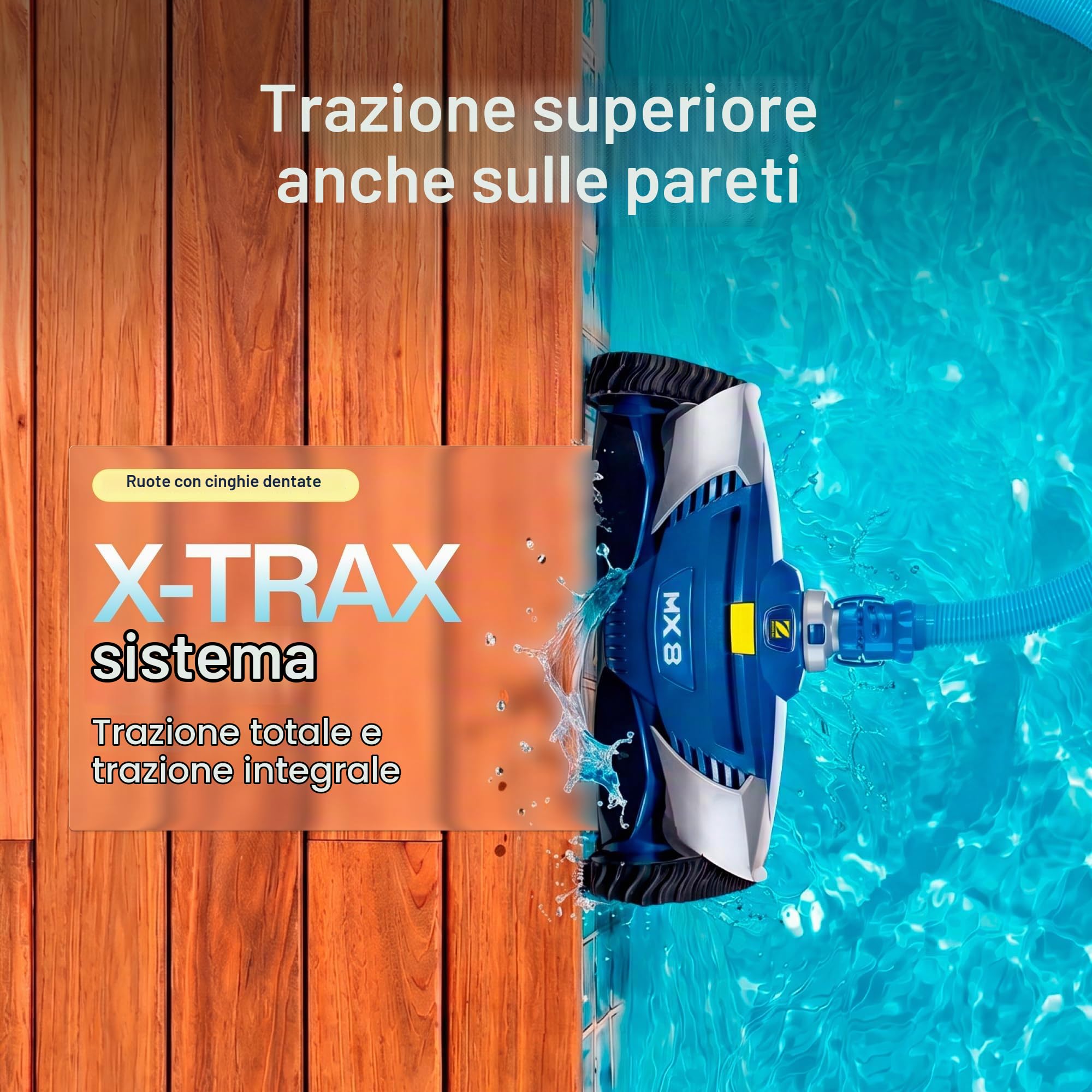 Zodiac MX8. Pulitore Idraulico per Piscine Interrate fino a 72 m²