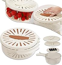 Bowl con Colador - Essential 3-in-1 kitchen tool for washing and draining produce, designed with a collapsible handle for enhanced convenience and efficient storage. (3pc)