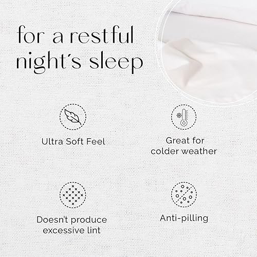 Miniatura 4 de Cozy Flannel Bed Sheet Set, 100% Cotton Flannel Sheets with Deep Pockets, All Around Elastic, Ultra Soft Flannel - Fitted Sheet, Flat Sheet, and 1