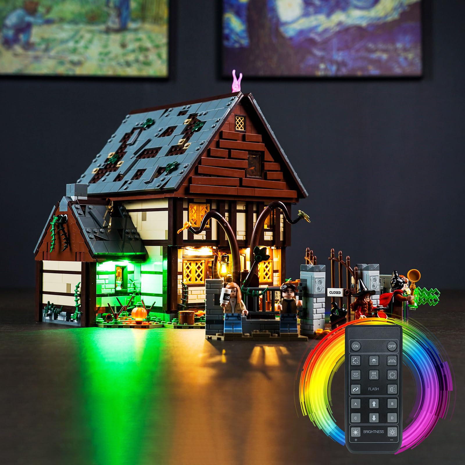Remote Control Light Kit Compatible with Lego Hocus Pocus: The Sanderson Sisters' Cottage (No Model)