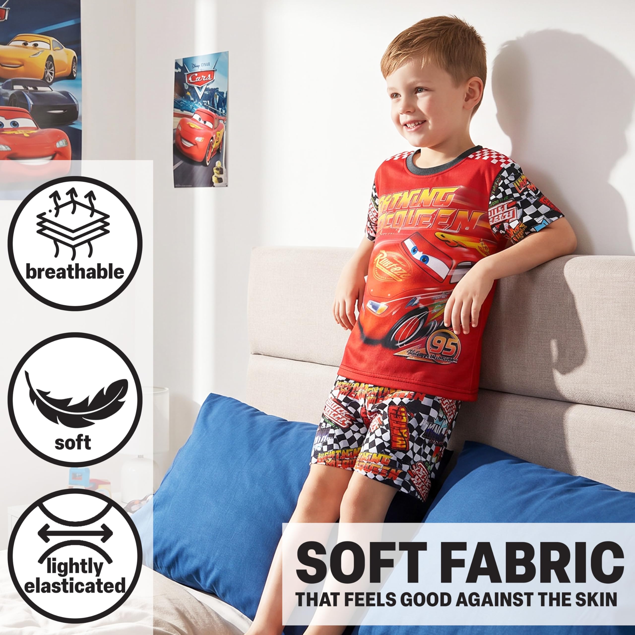 Bluey Disney Toy Story Cars Pijama Niño Bebe Manga Corta Verano Transpirable Ropa Dormir Regalos