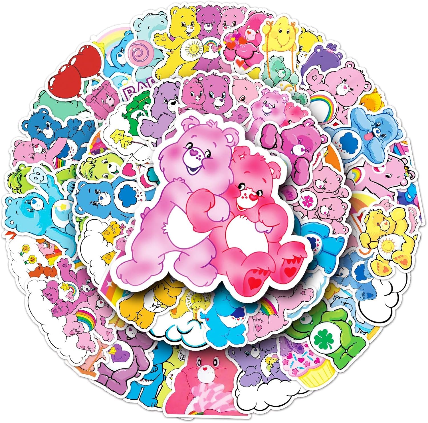 50PCS Cute Bear Stickers for Kids, Waterproof Stickers for Water Bottles Skateboard Car Bike Phone Case Laptop Suitcase, Gifts for Girls Boys Party